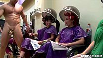 video cfnm party in the hairy salon porn