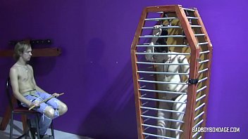 video rosedanielswame badboybondage young dom locks up skinny sub and him to jerk off porn