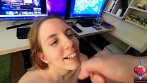 video cant work cause my pretty girlfriend is giving me a blowjob with cum dripping down her cute face porn