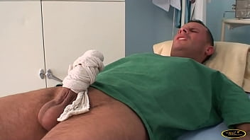 video the brunette nurse with nice natural tits fucks the patient with the big cock porn