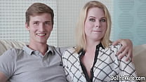 video big ass blonde adry berty rides a stranger in front of her cuck porn