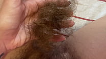 video trimming my super long pussy hair closeup porn