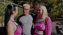 video vera jarw lady gang cuckold coach made to watch busty cheerleaders double vagina dv foursome vr video part 1 porn
