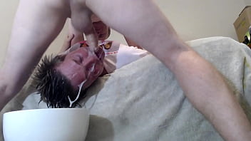 video fag bitch gagging extreme throat fuck porn