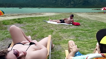 video voyeur masturbates on the beach while i touch myself porn