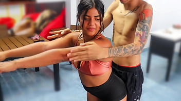 video little stepsister indian asks for help to exercise her stepbrother helps her porn