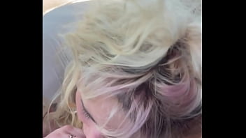 video real hooker with blonde hair gives a bbbj gets bent over fucked bareback from behind takes a load on her ass porn